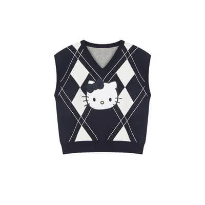 Cute Pink Hello Kitty Knit Vest - BY9001