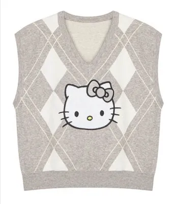 Cute Pink Hello Kitty Knit Vest - BY9001