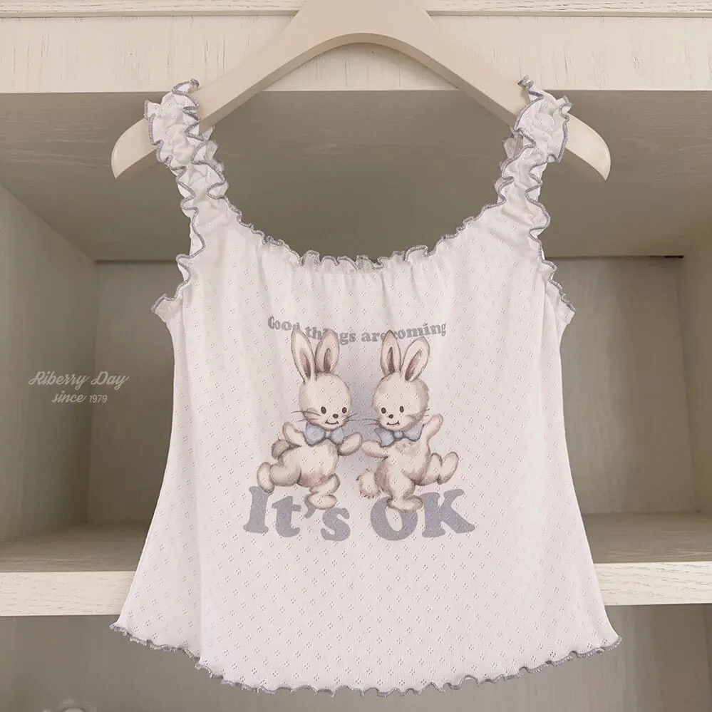 Cute rabbit lace vest, Good things coming, Vest BY6016