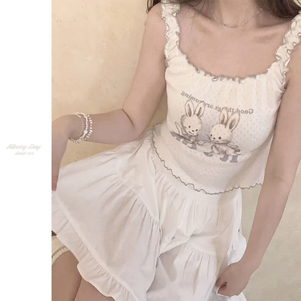 Cute rabbit lace vest, Good things coming, Vest BY6016