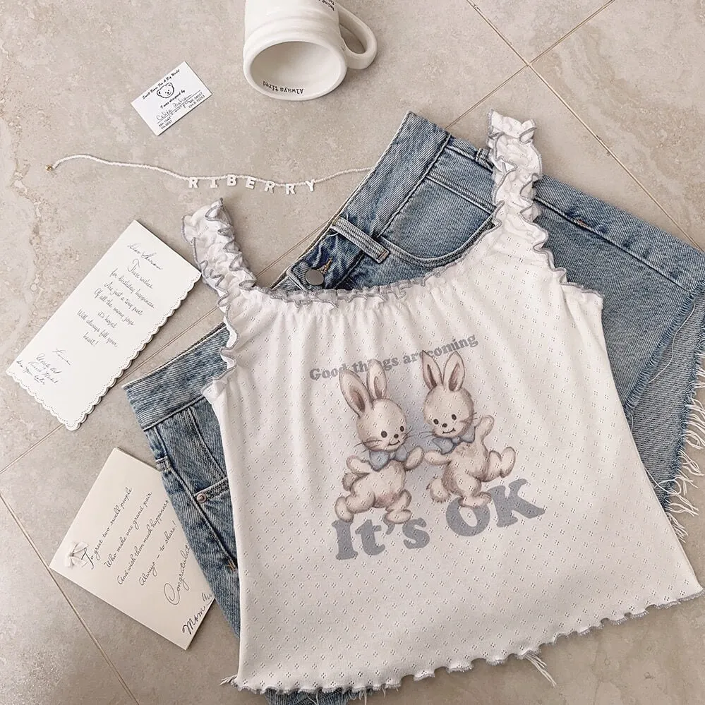 Cute rabbit lace vest, Good things coming, Vest BY6016