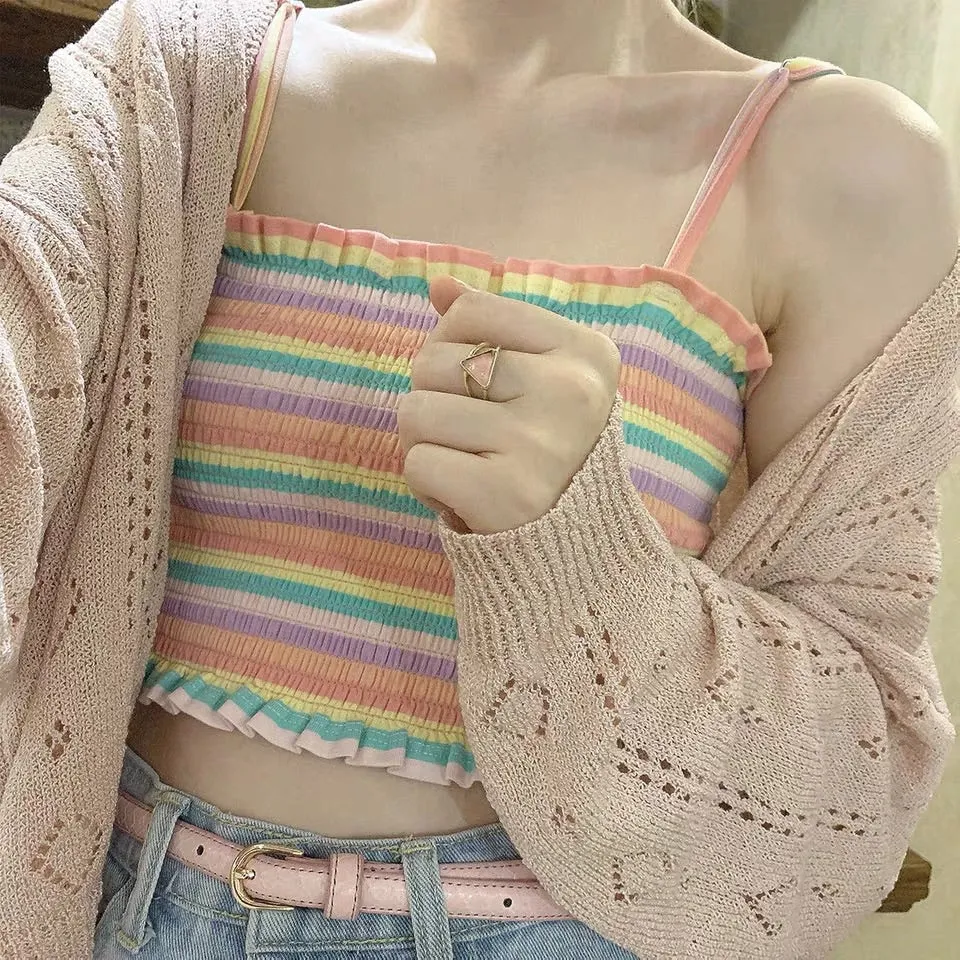 Cute Rainbow Striped Vest - BY29000