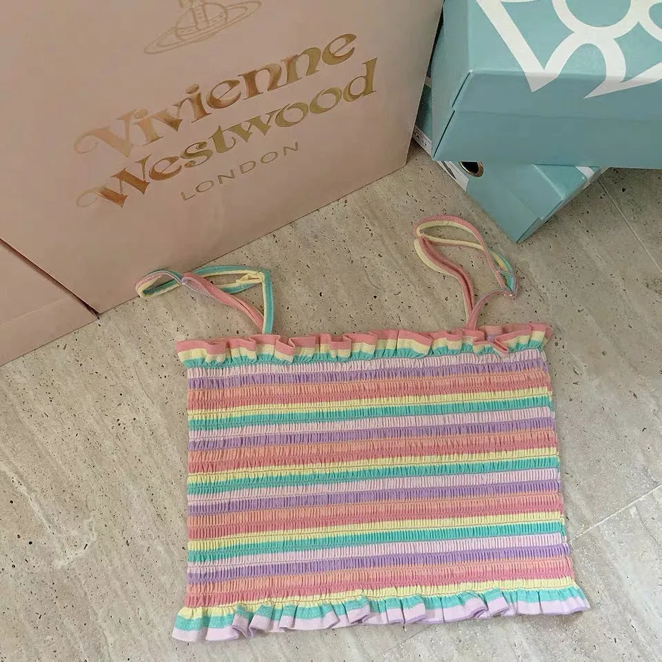 Cute Rainbow Striped Vest - BY29000