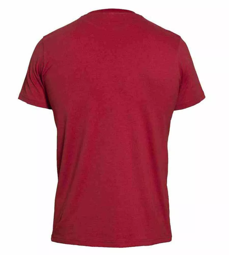 D555 Big Mens Red Christmas T-Shirt With Booze Chest Print (BOOZE 1)