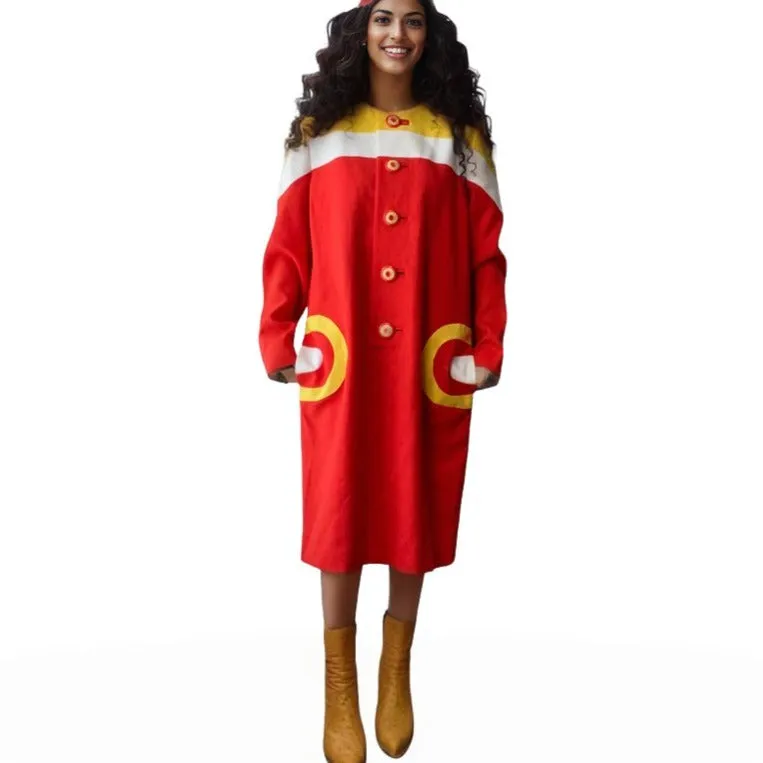 David Hayes Orange Dress Coat