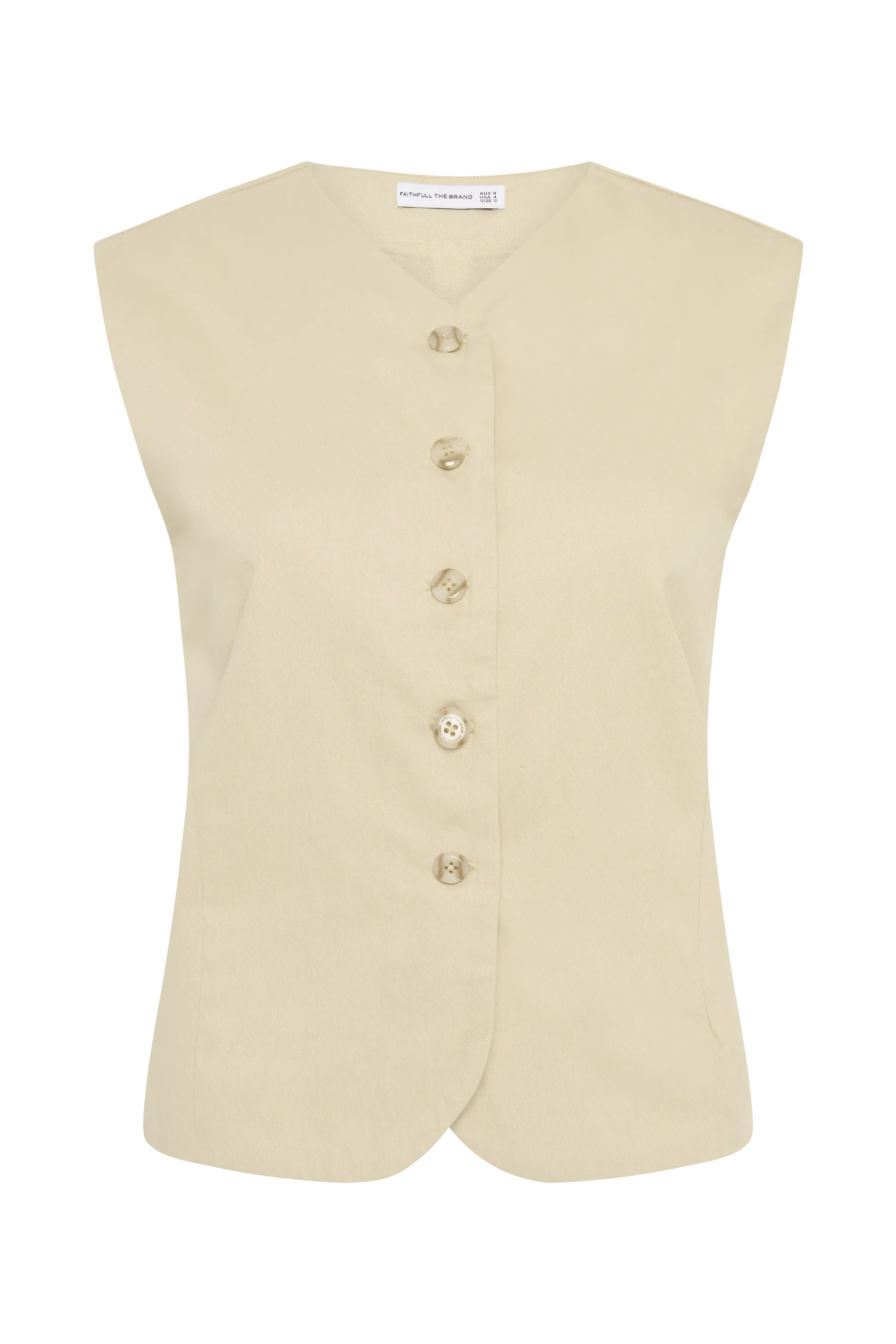 Delfina Vest Bleached Sand