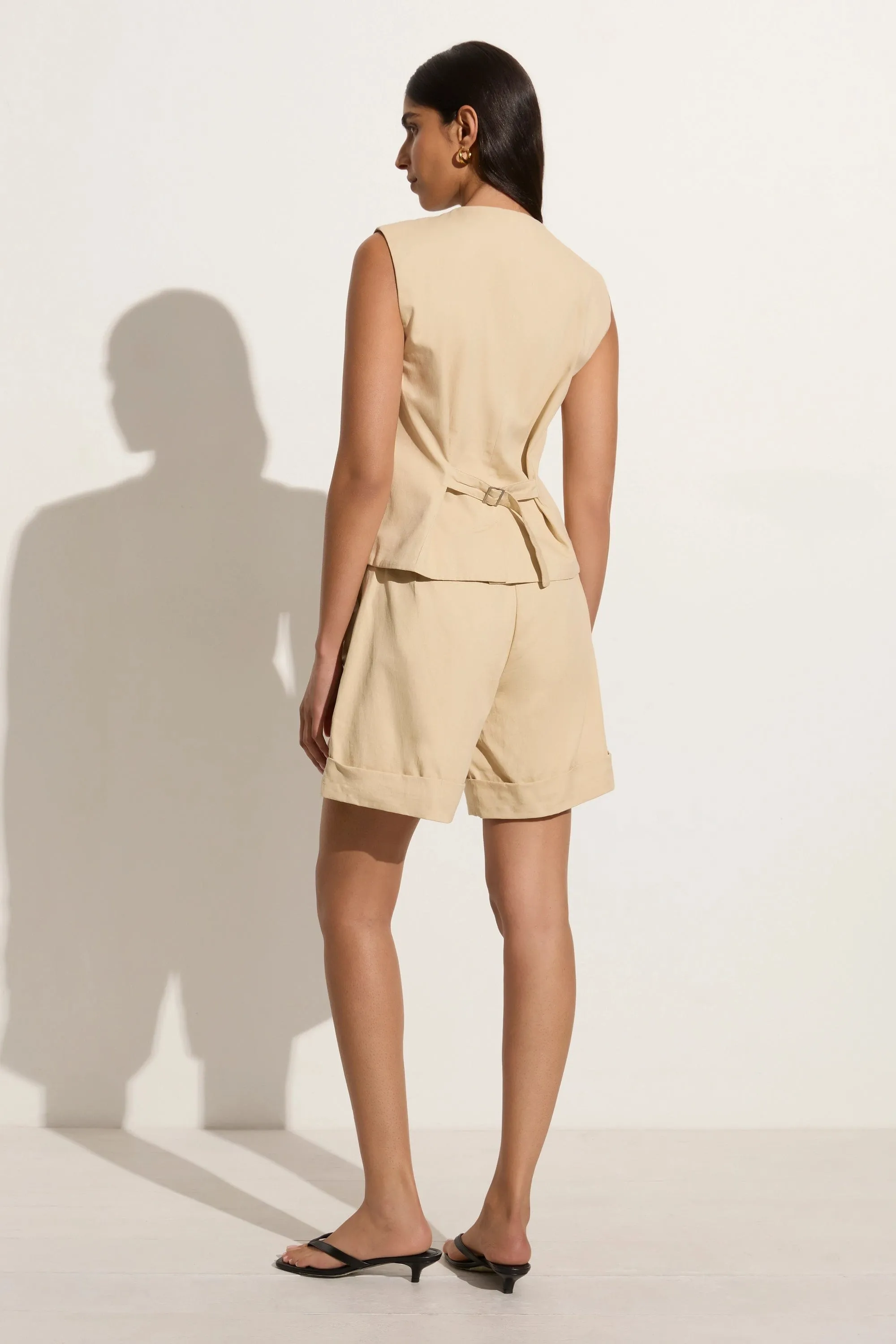 Delfina Vest Bleached Sand