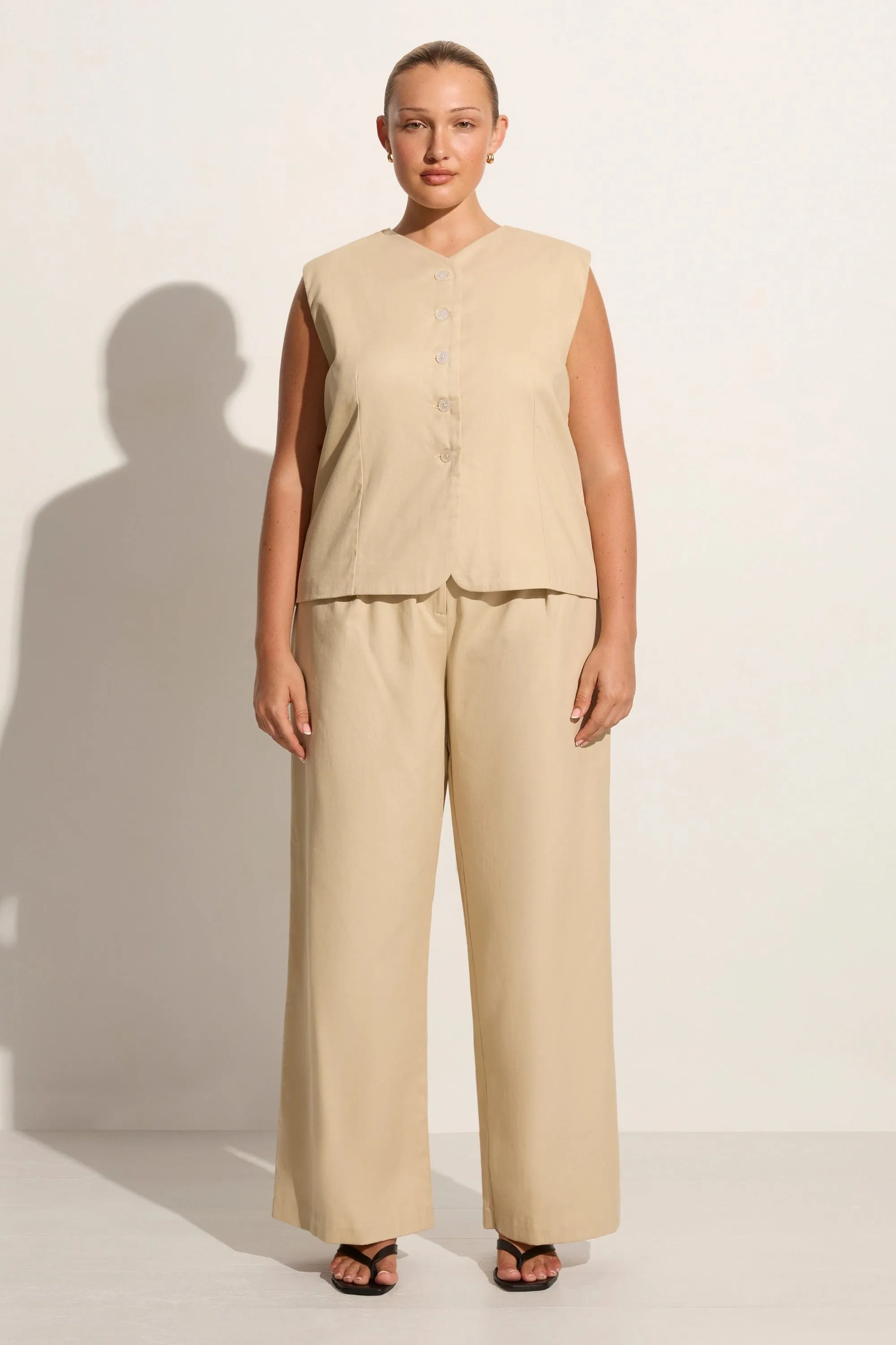 Delfina Vest Bleached Sand