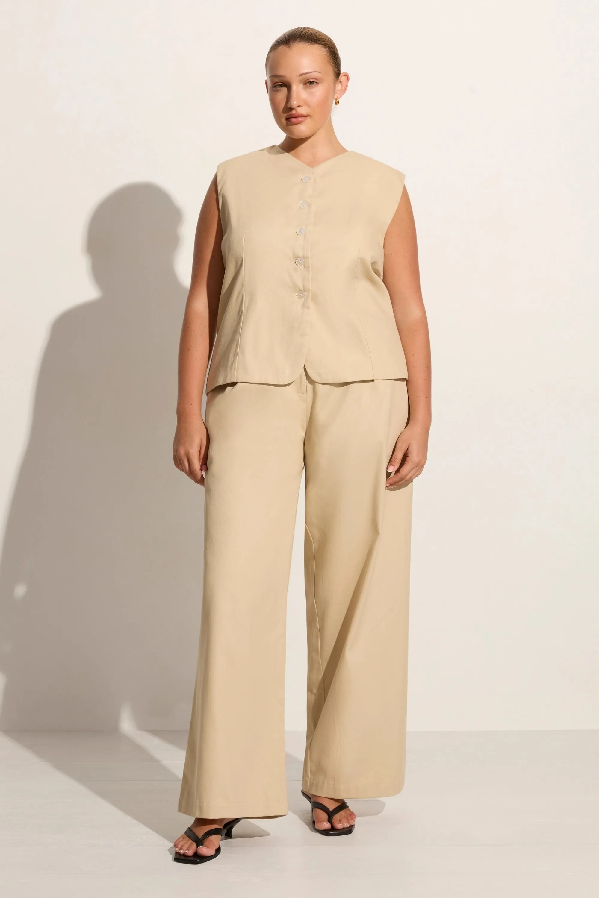 Delfina Vest Bleached Sand