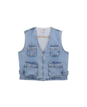 Denim Cargo Vest