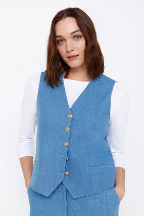 Denim waistcoat