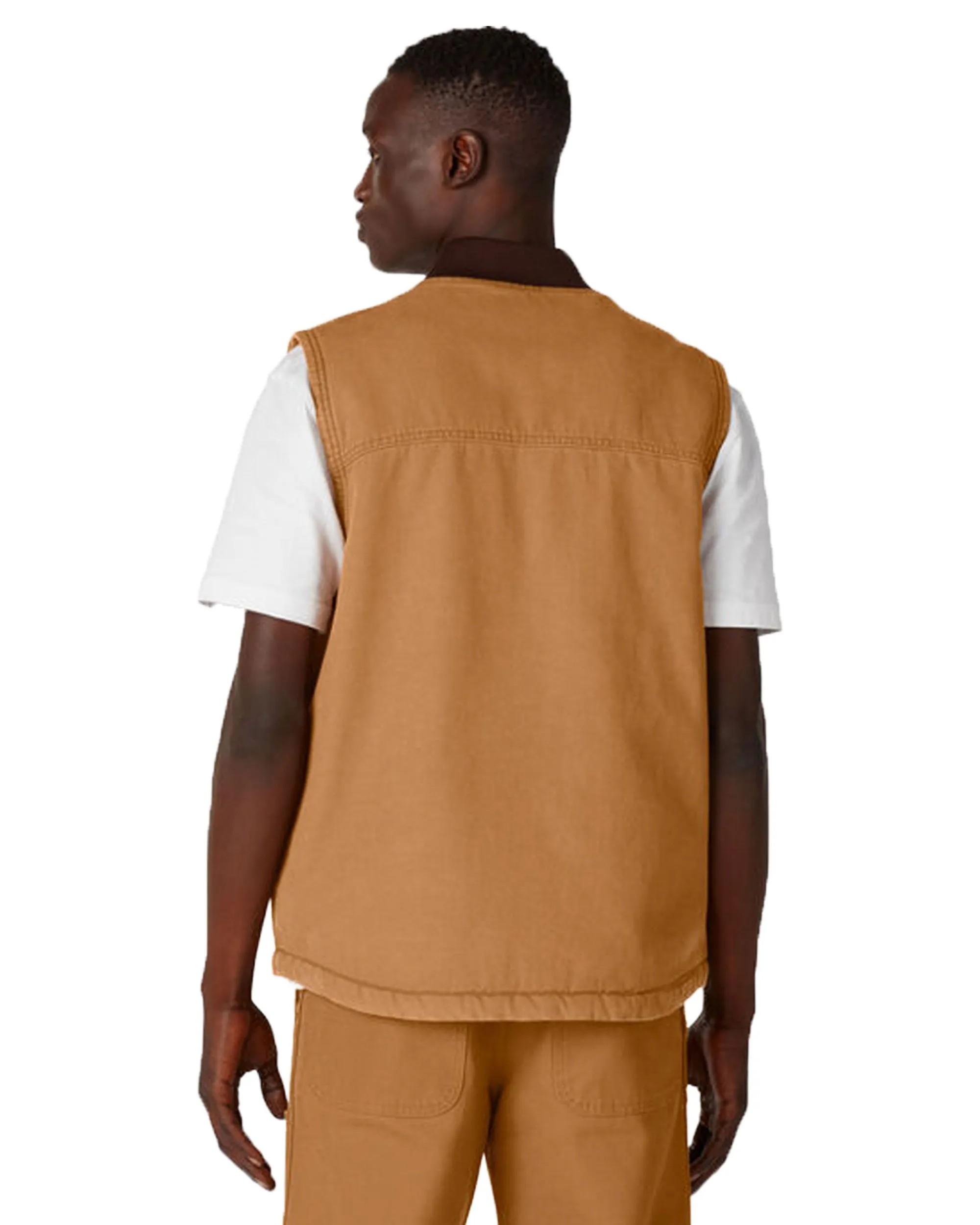 Dickies Duck Canvas Vest Stone Washed Brown Duck