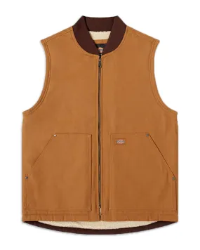 Dickies Duck Canvas Vest Stone Washed Brown Duck