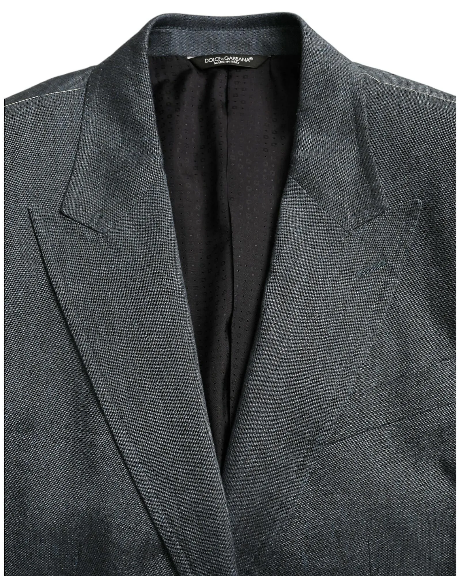 Dolce & Gabbana Linen Single Breasted Coat Blazer