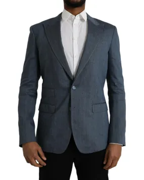 Dolce & Gabbana Linen Single Breasted Coat Blazer