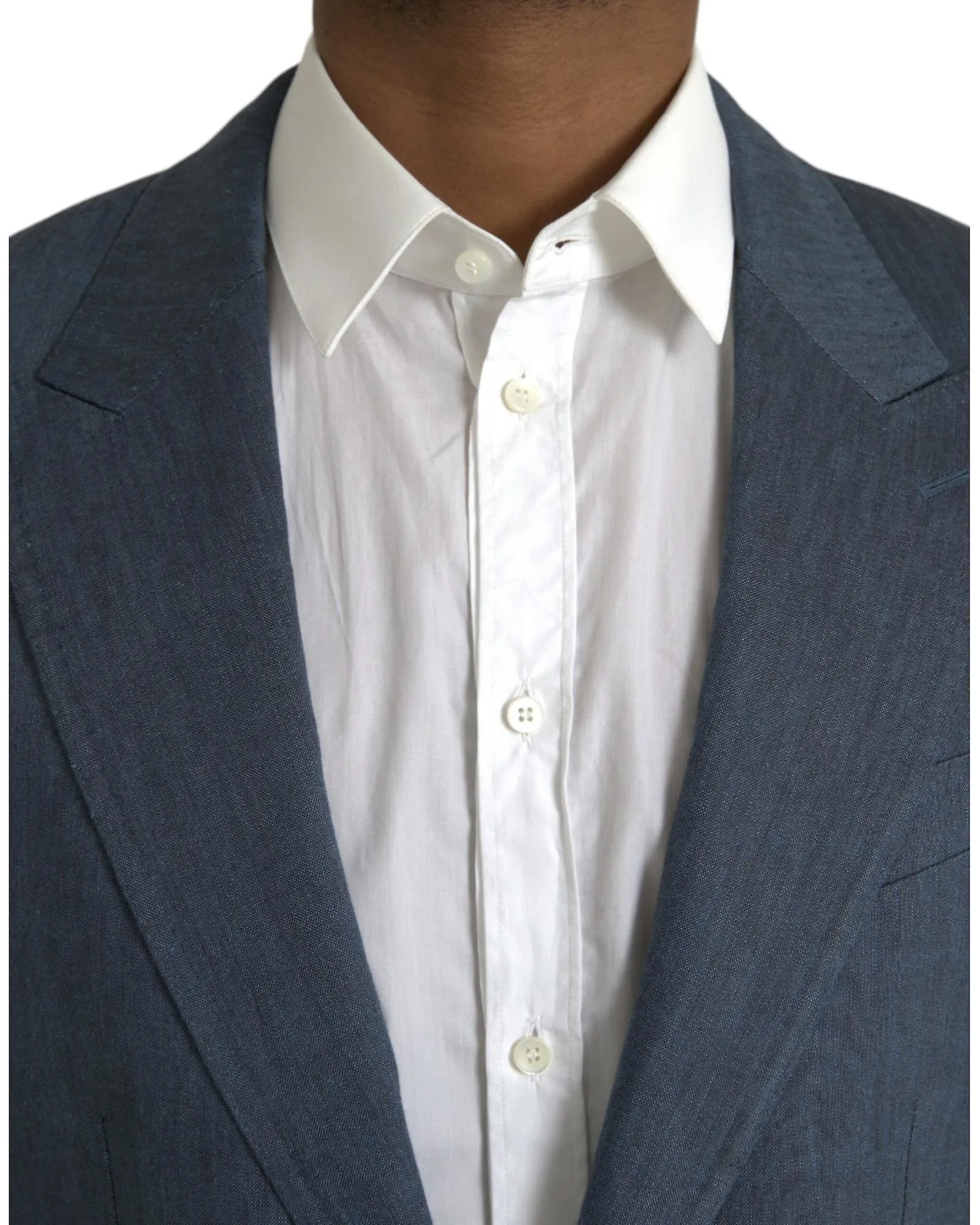 Dolce & Gabbana Linen Single Breasted Coat Blazer