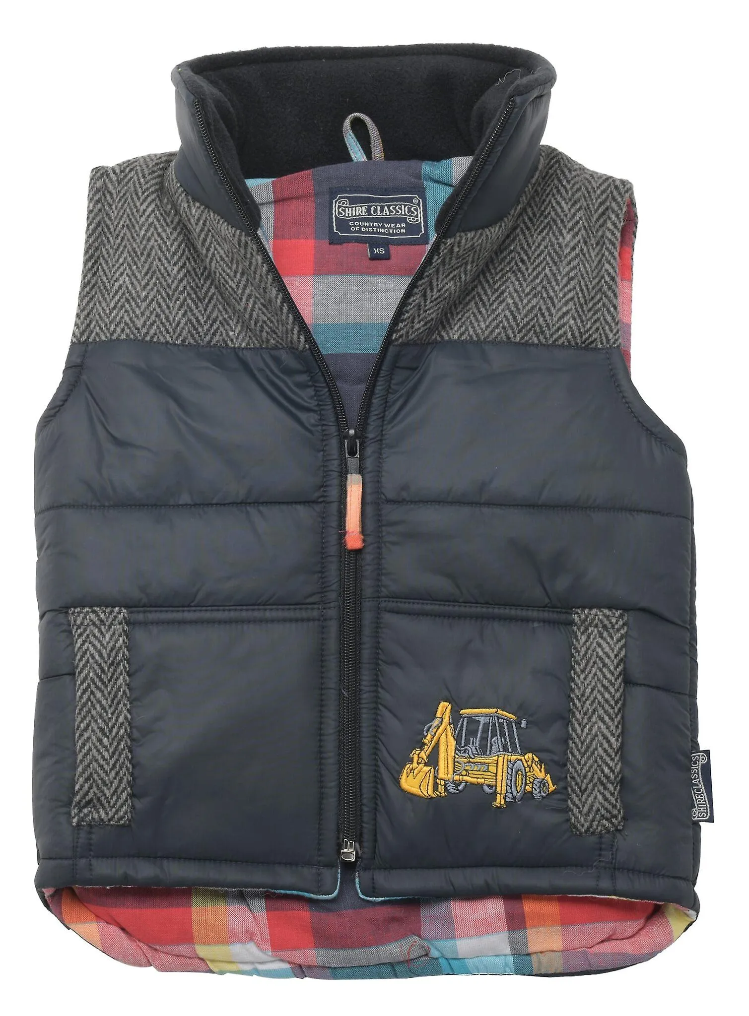 Dos tonos bordado Cavador Gilet