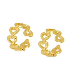 Ear Cuff Hearts Oro