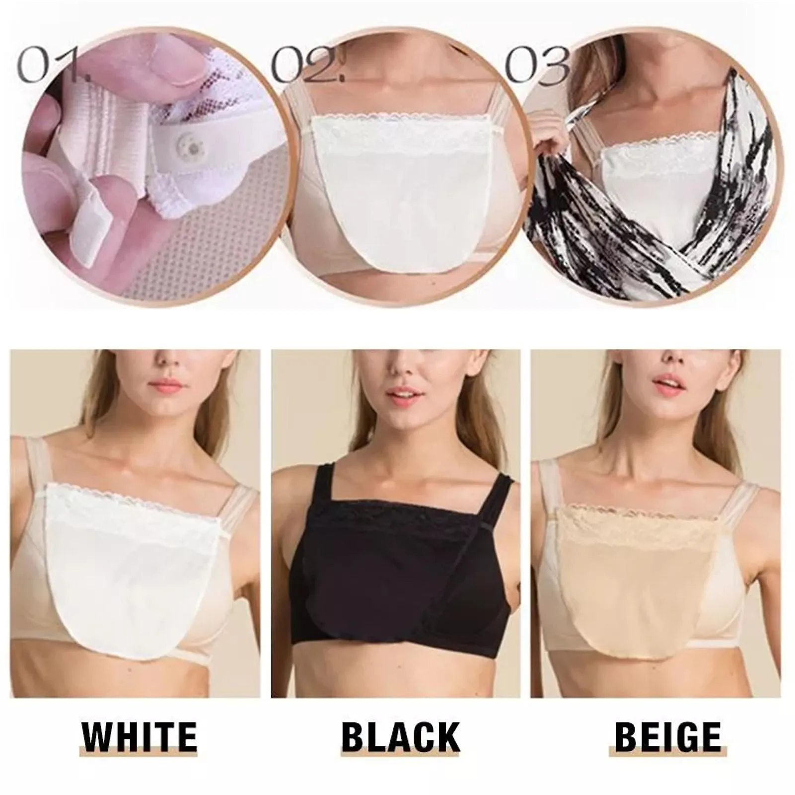 Encaje Privacidad Invisibles Sujetador Para Mujeres Anti Peep Clip-on Mock Camisole Bra