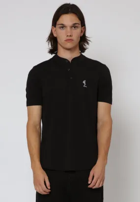 ESSENTIAL ORSON BLACK POLO SHIRT