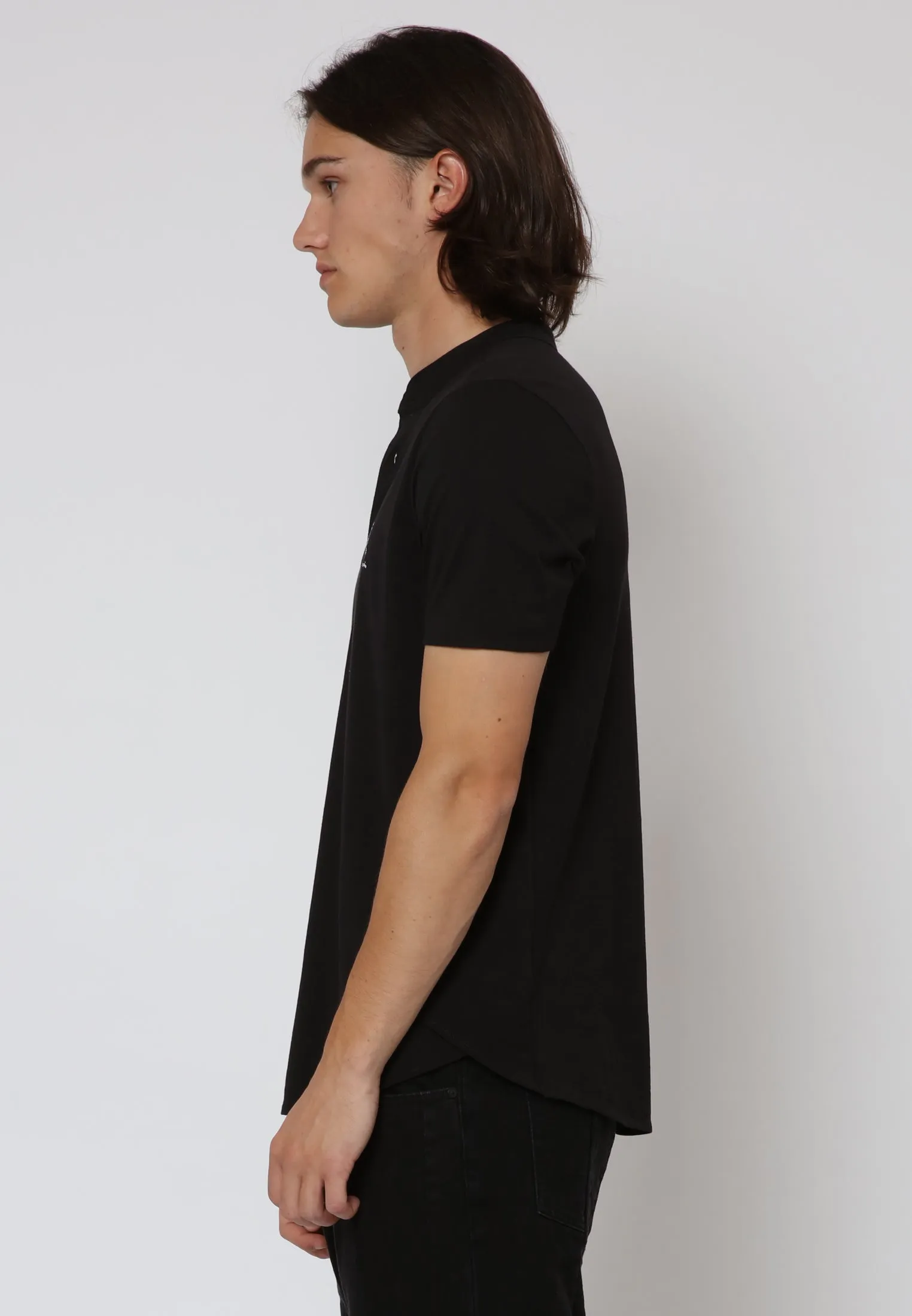 ESSENTIAL ORSON BLACK POLO SHIRT