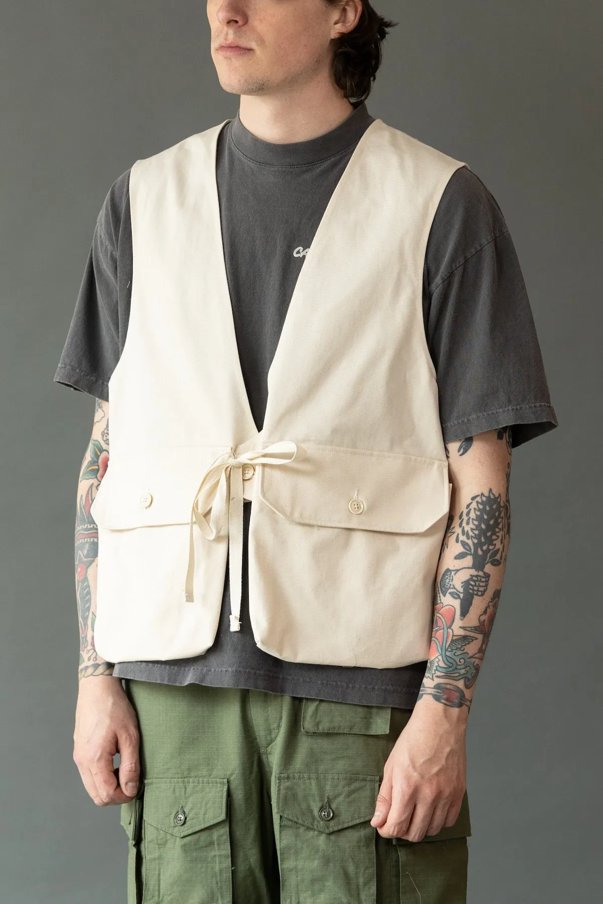 Fowl Vest - Natural 6.5oz Flat Twill