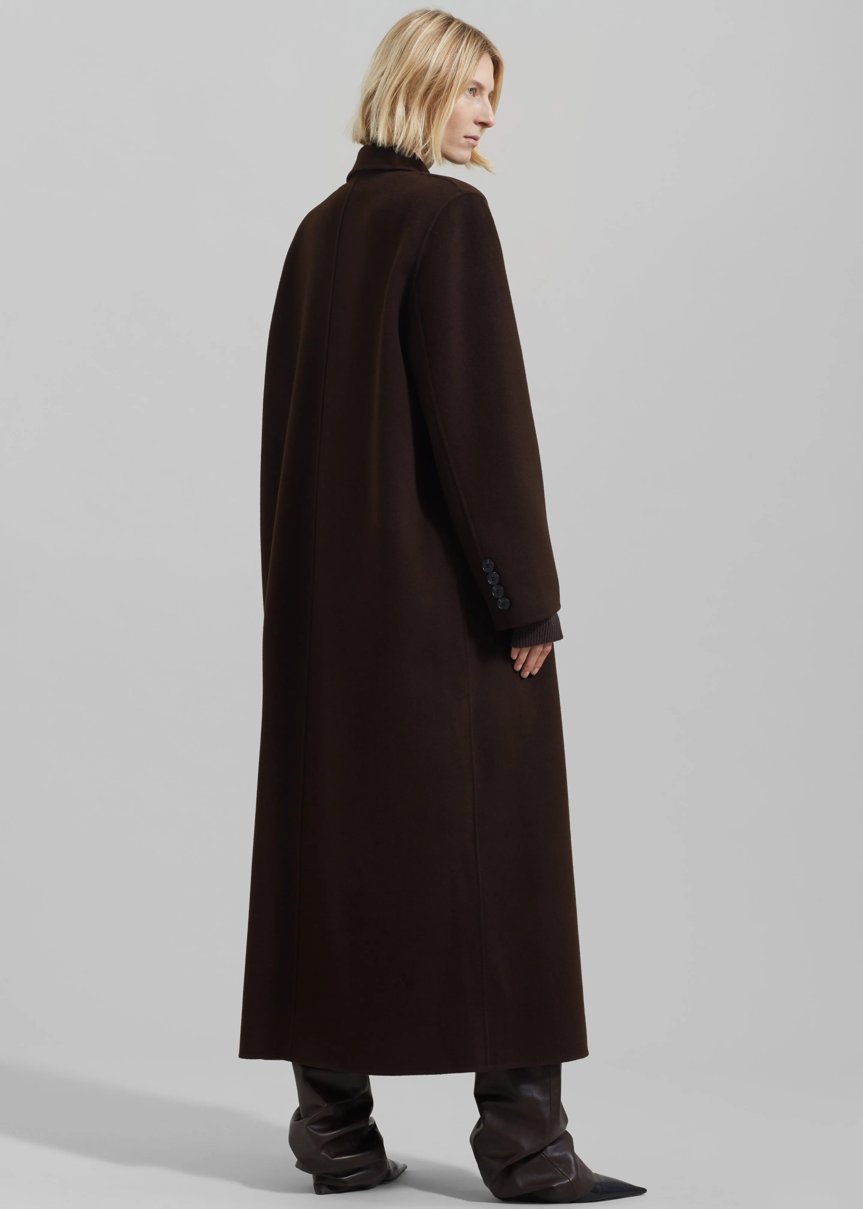 Gaia Double Breasted Coat - Brown