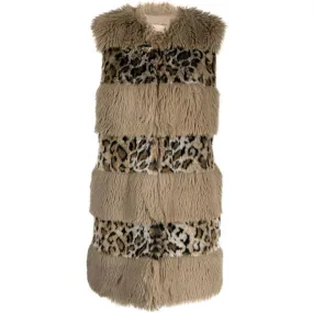 GILET IN PELLICCIA ANIMALIER Art. 232TP2291