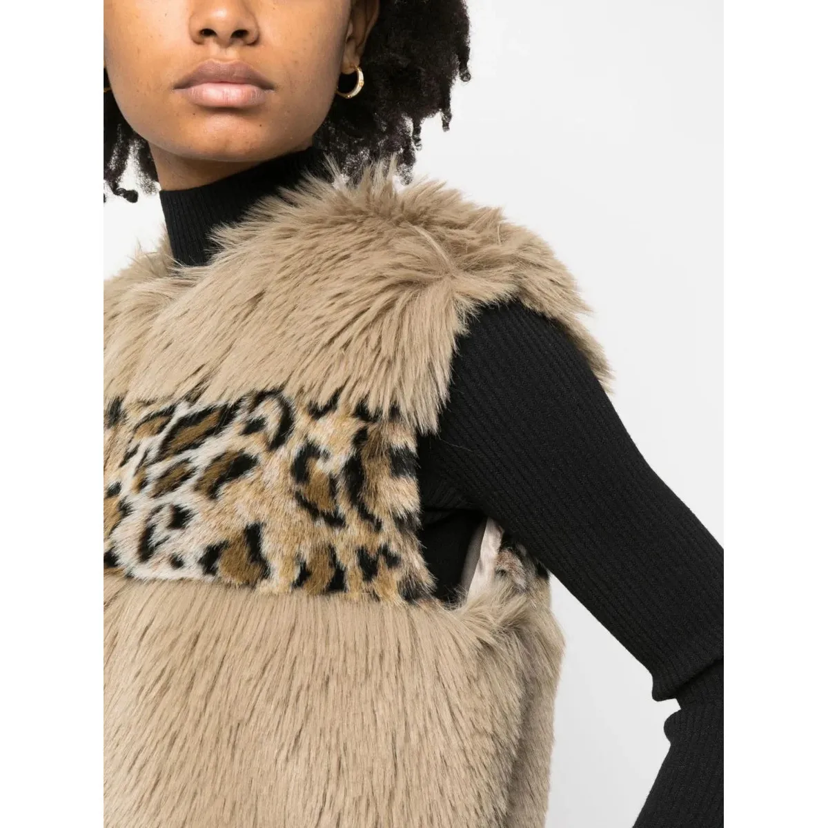 GILET IN PELLICCIA ANIMALIER Art. 232TP2291