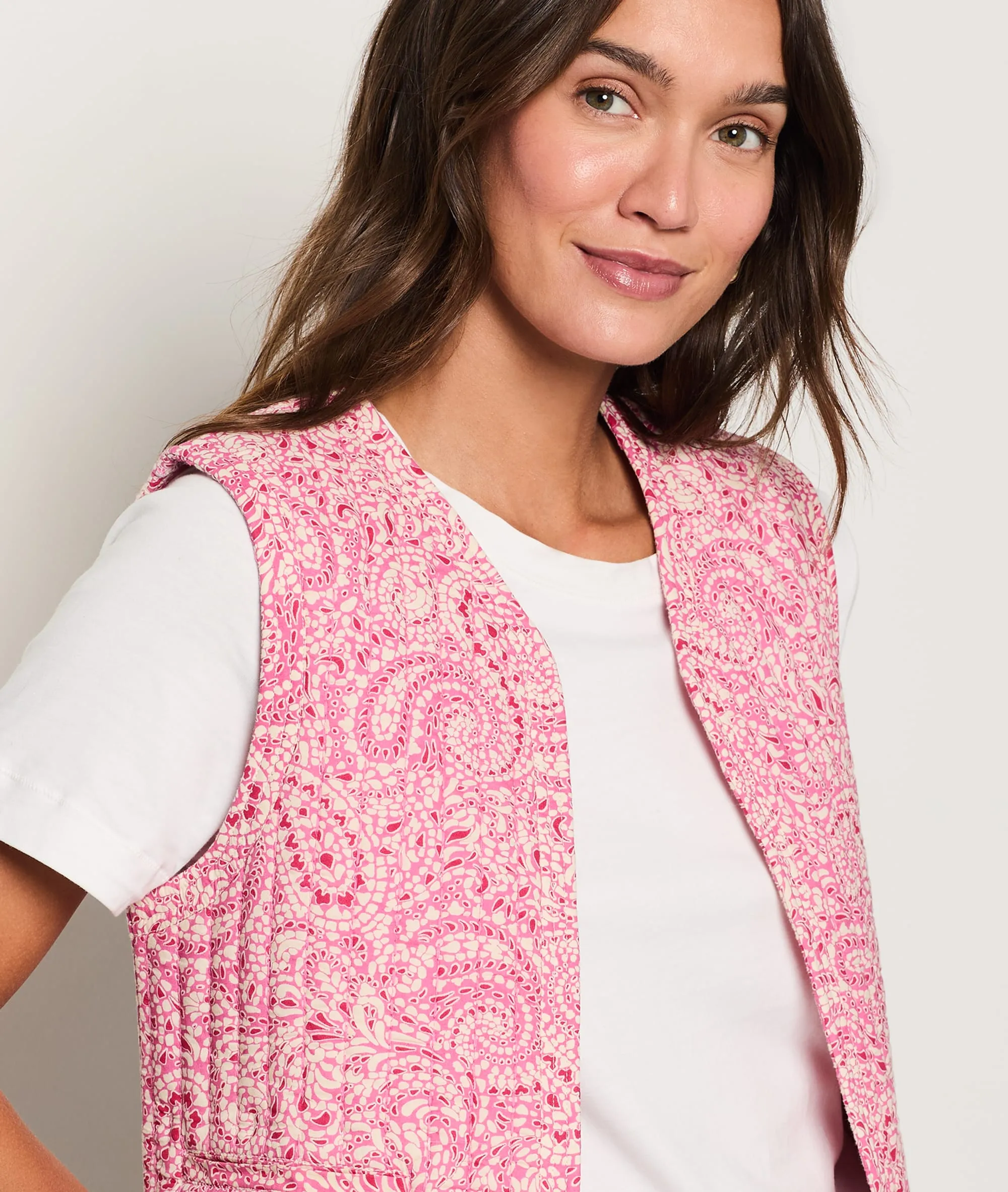 Gilet sans manches à motif CHARLOTTE IMP PETUNIA - ETAM