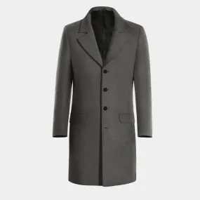 Grey Long Overcoat with warm pockets