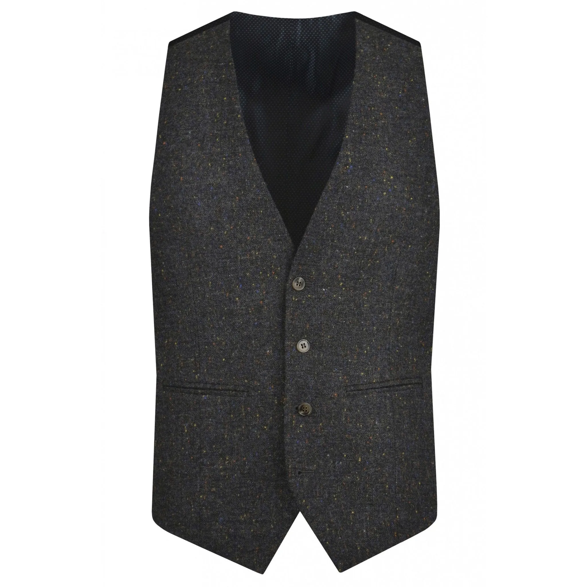 Grey Multi Fleck Tweed Waistcoat