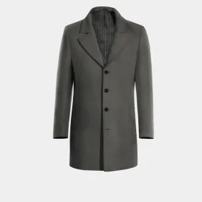 Grey Short Overcoat with warm pockets