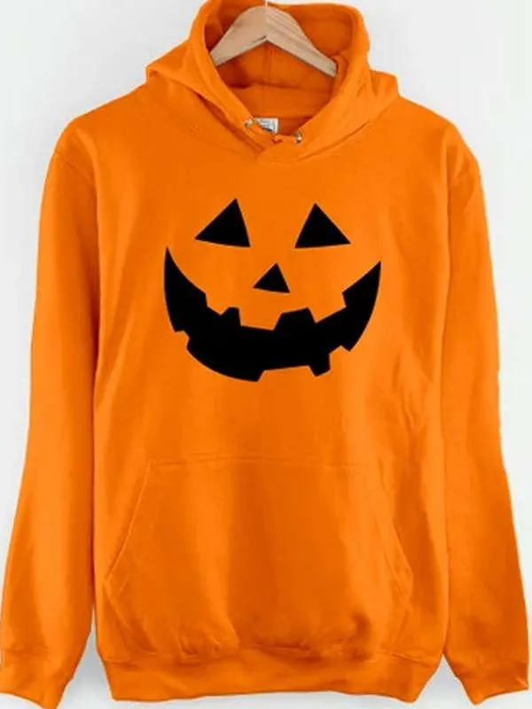 Halloween Orange Pumpkin Hoodie - New American Jackets
