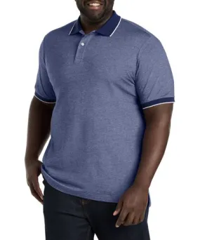 Harbor Bay Big & Tall Harbor Bay Oxford Tipped Polo Shirt