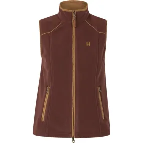 Harkila Sandhem 200 waistcoat Women Burgundy