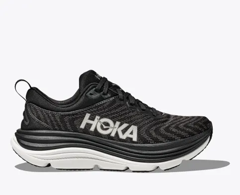 Hoka Men’s Gaviota 5 Athletic Shoes- Black/White **Wide Width**