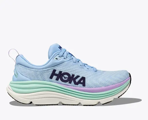 Hoka Women’s Gaviota 5 Athletic Shoes-Airy Blue/Sunlit Ocean **Wide Width**