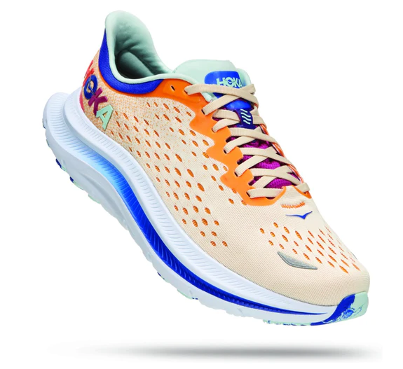 Hoka Womens Kawanas Athletic Shoes- Peach/Purple