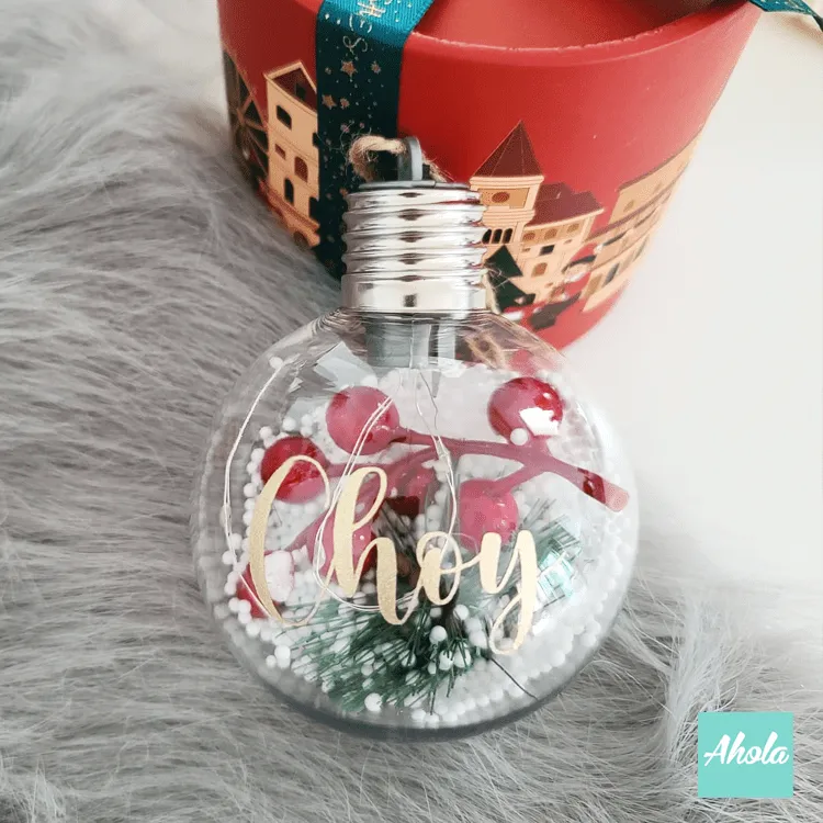 【Holiday Cheers】Christmas Built-in Lighting Baubles 名字可發光聖誕樹裝飾球