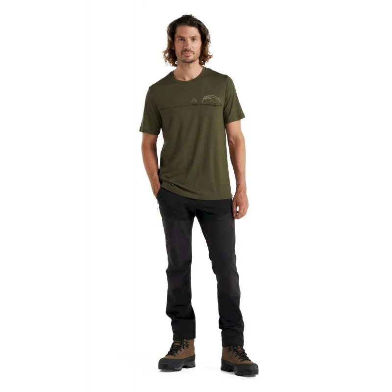 icebreaker  Tech Lite II SS Tee Single Line Camp - Maglia merino - Uomo