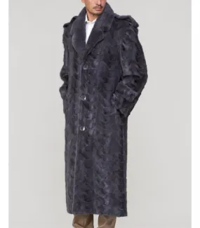 Iris Mink Full Length Overcoat in Grey: FurSource.com