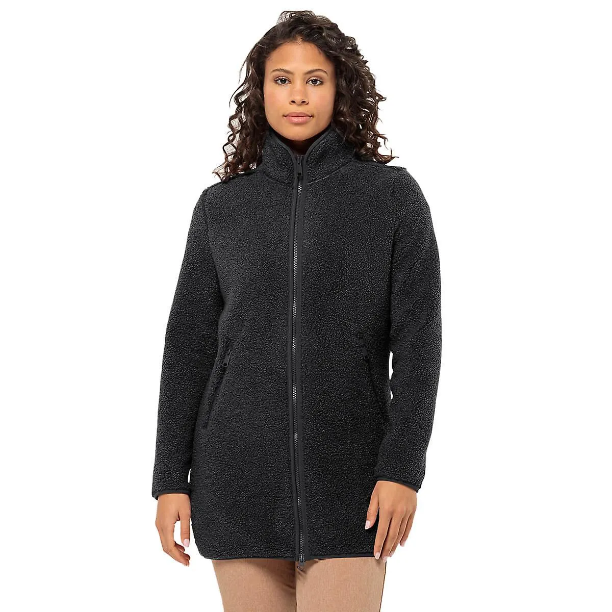 Jack Wolfskin Mujer High Curl Soft Feel Breathable Fleece Coat Jacket