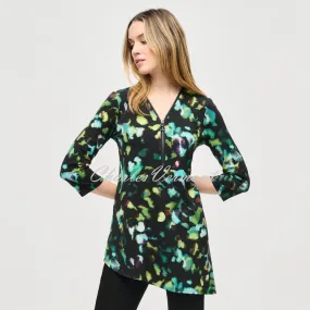 Joseph Ribkoff Abstract Print Zip Tunic Top - Style 243134