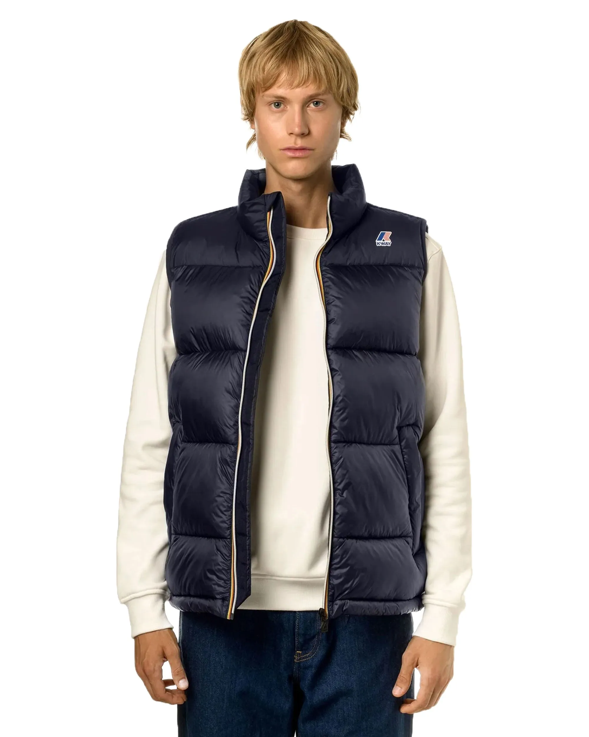 K-Way men's jacket vest Le Vrai 3.0 Rouland Heavy Warm Blue.