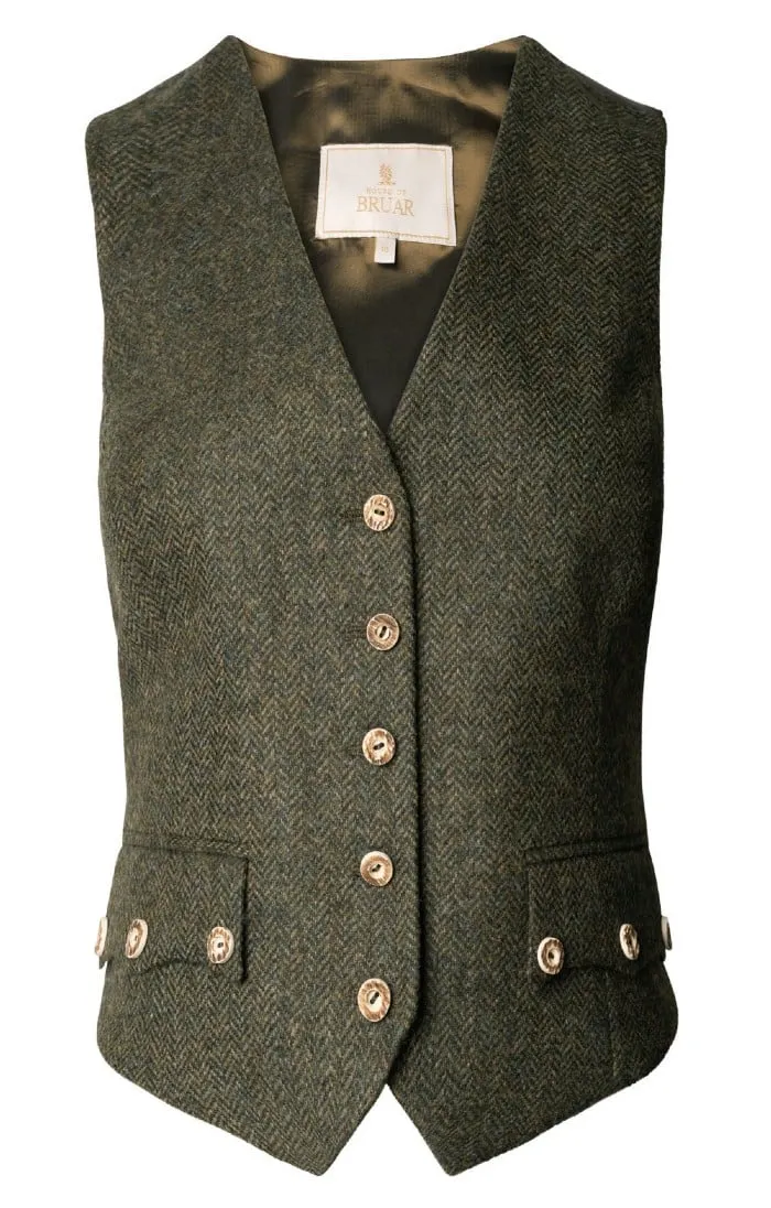 Ladies Tweed Highland Waistcoat