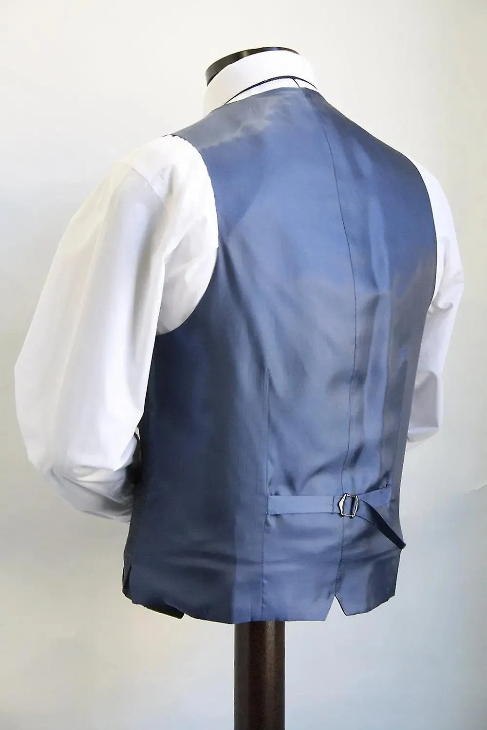 Laro check suit waistcoat grey