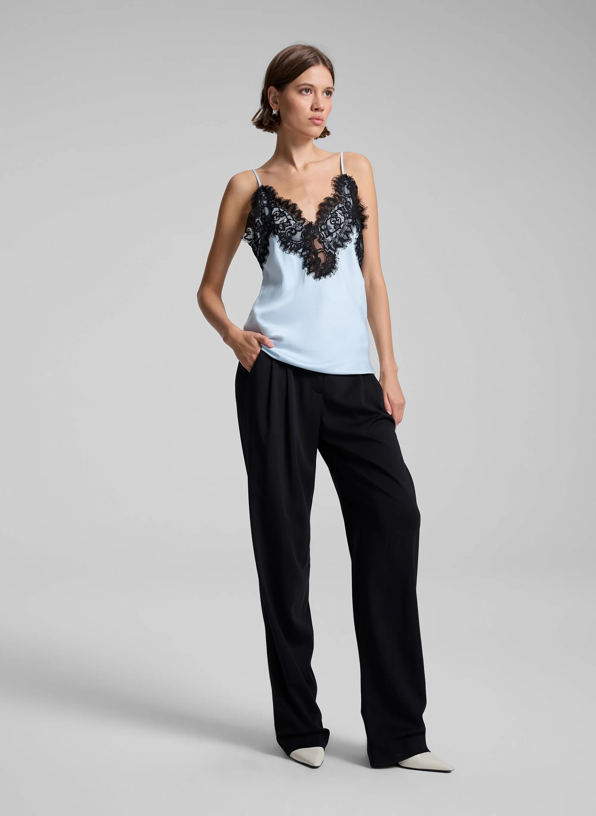 Lennon Satin and Lace Camisole Top