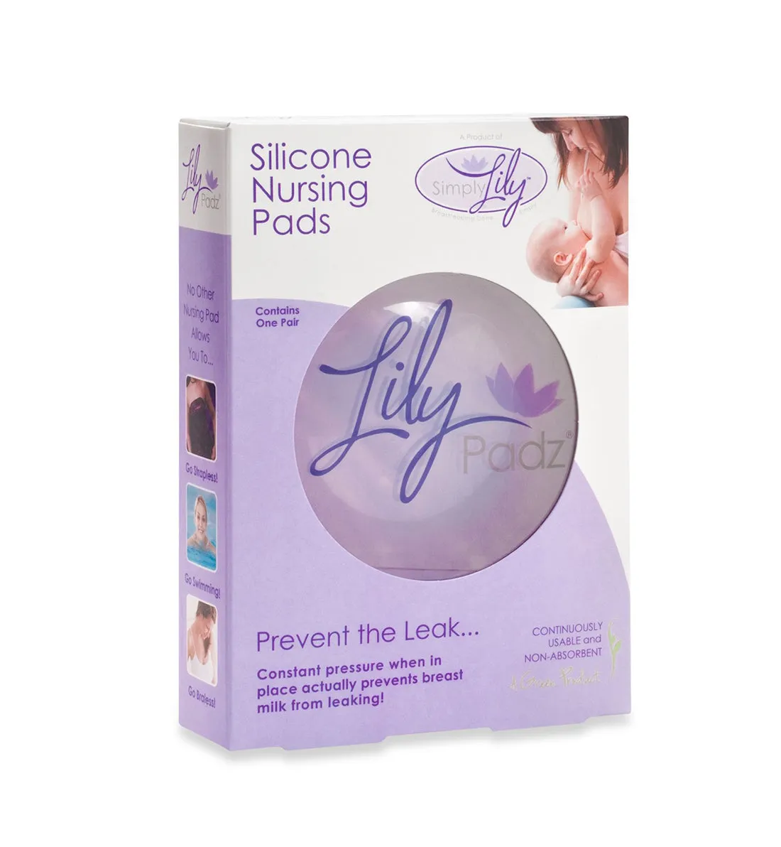 LilyPadz Reusable Silicone Nursing Pads - Clear