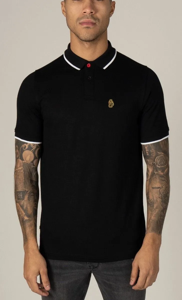 Luke 1977 Meadtastic Sport Pique Polo Shirt Jet Black